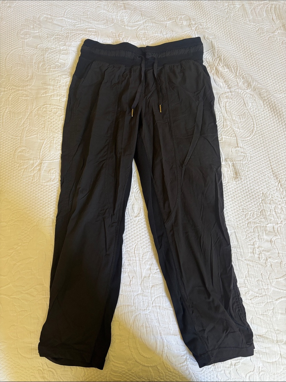 lululemon athletica Black Drawstring Relaxed Pants